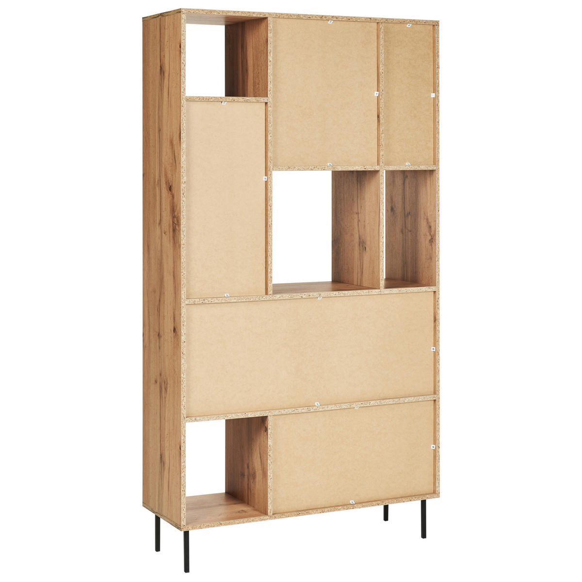 REGÁL s 5 policemi 185 cm Světle hnědý Amos - hnědá, kompozitní dřevo (100/185/35cm) - Beliani