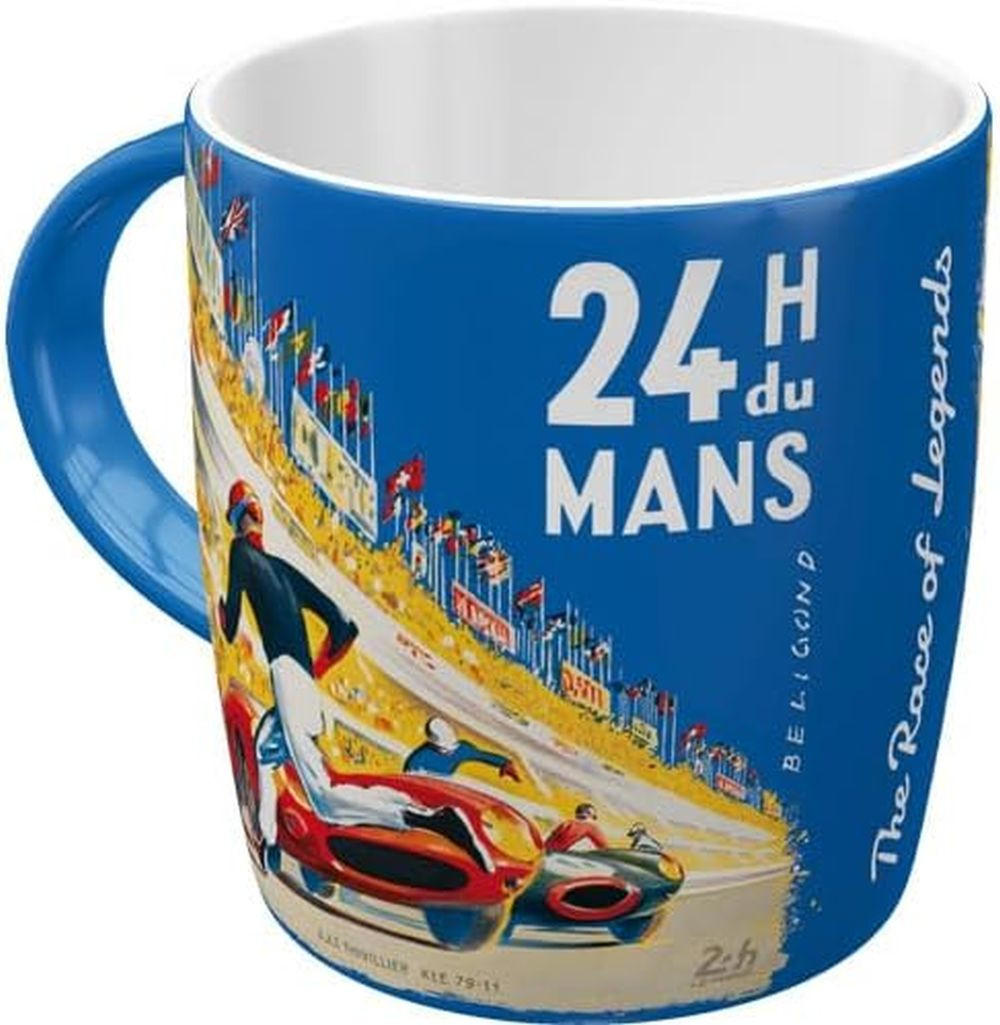 KAFFEETASSE 330 ml 24h Le Mans Racing Poster Blue - Multicolor, Keramik (0.33L) - Nostalgic-Art