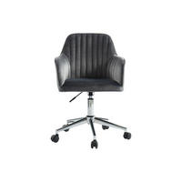 BÜROSTUHL ohne Armlehnen - 59 cm x 61.5 cm - Samt, Stoff - Grau - ELEANA - Grau, Textil (59/89/61.5cm) - Vente-Unique