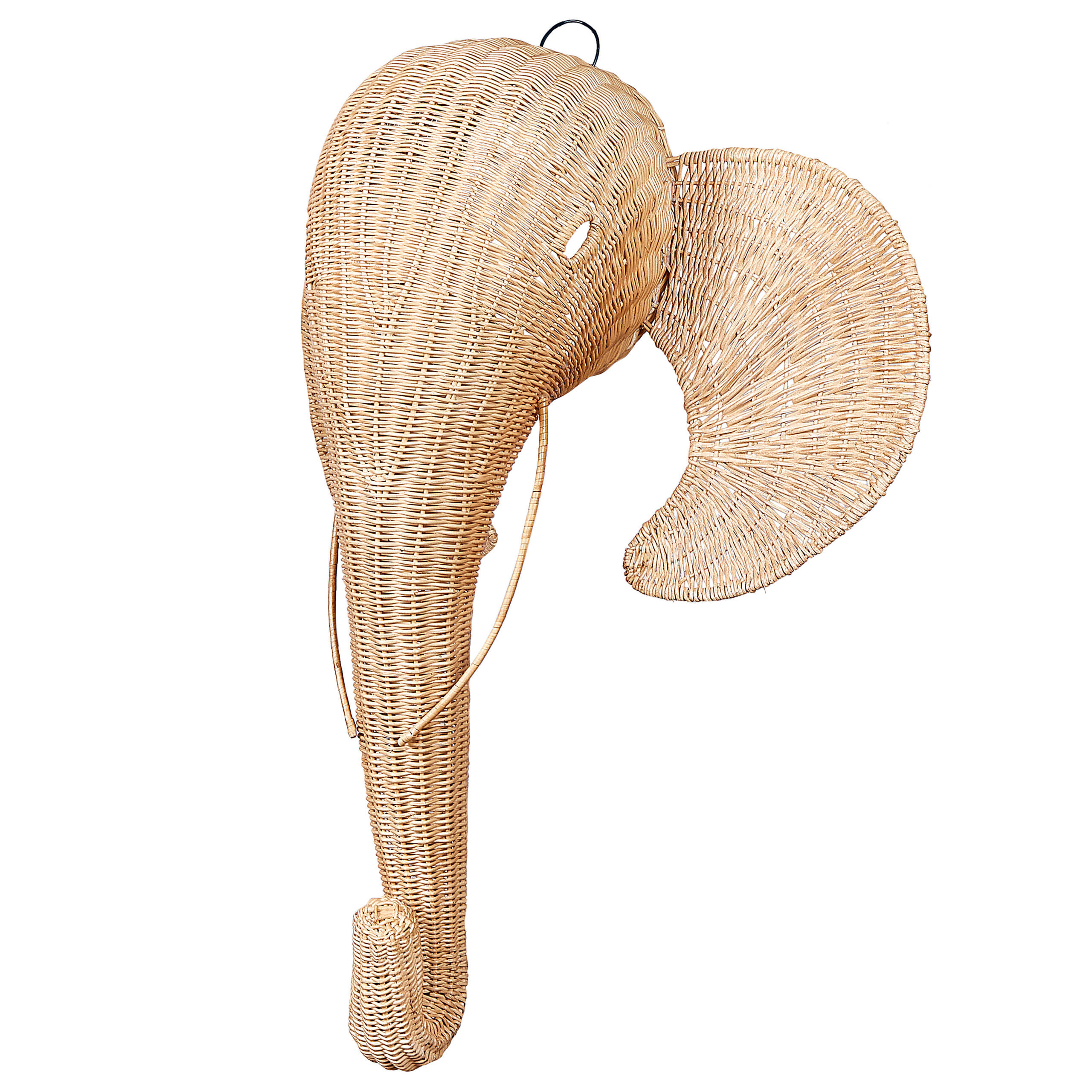 WANDDEKORATION Rattan natürlich Gruney - Naturfarben, Naturmaterialien (74/83/13cm) - Beliani