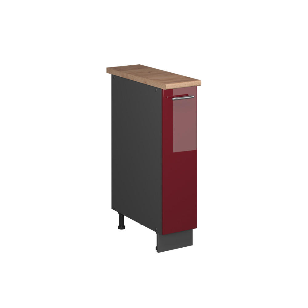 APOTEKARSKÅP Fame-Line, Bordeaux högblank/antracit, 20 cm, AP Oak Bordeaux, Antracit 82/20/60 cm