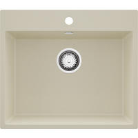 SPÜLBECKEN Riga, 2-er set Beige 58/50 cm 1 Becken + Ablauf-Set ab 60er Unterschrank - Chromfarben/Beige, Kunststoff (58/20/50cm) - Primagran