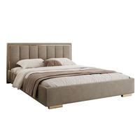 POLSTERBETT AURELIA 140x200 mit Stauraum für Bettwäsche und Rahmen French Velvet 656 - Beige, Textil (140/200cm) - Lookway