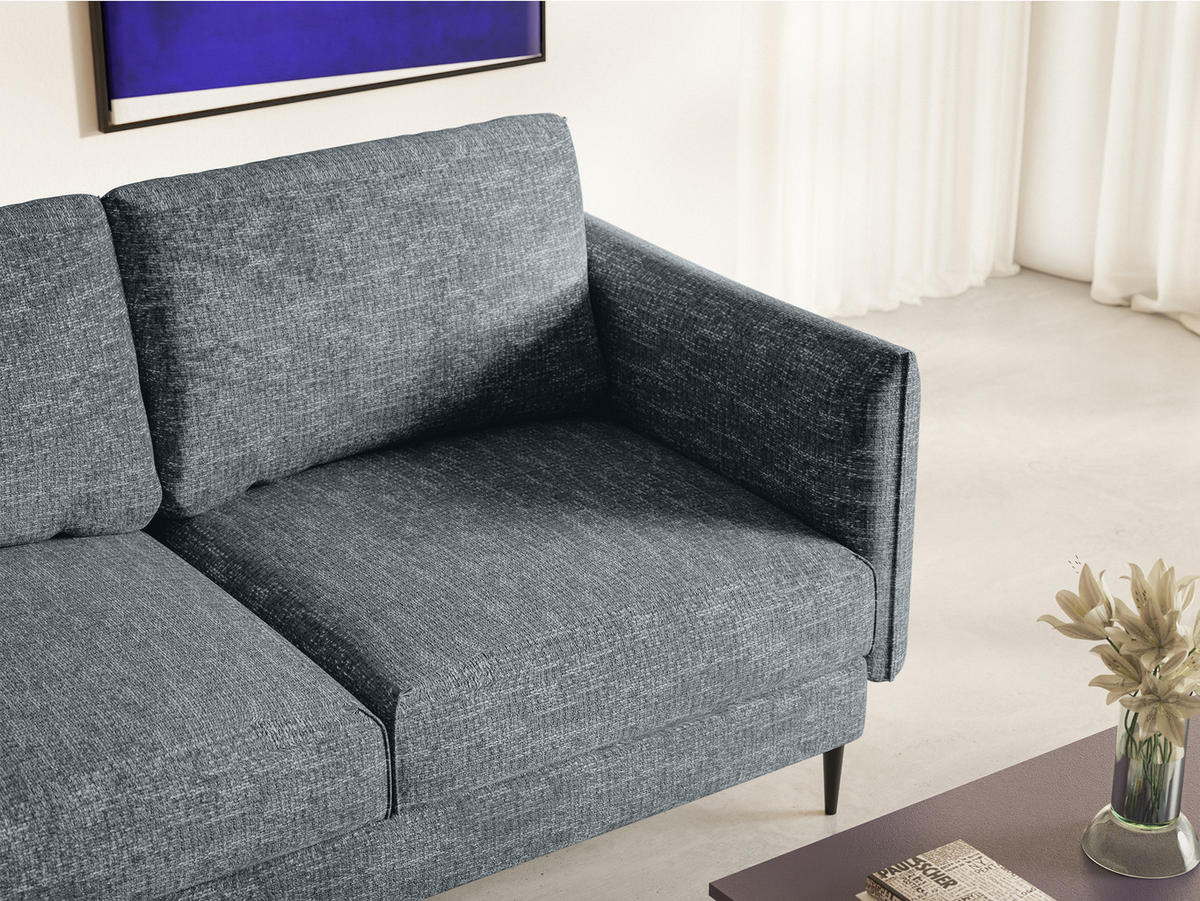 SOFA Koge Ohne Schlaffunktion, Grau - Grau, Textil (196/95/86cm) - Fedve