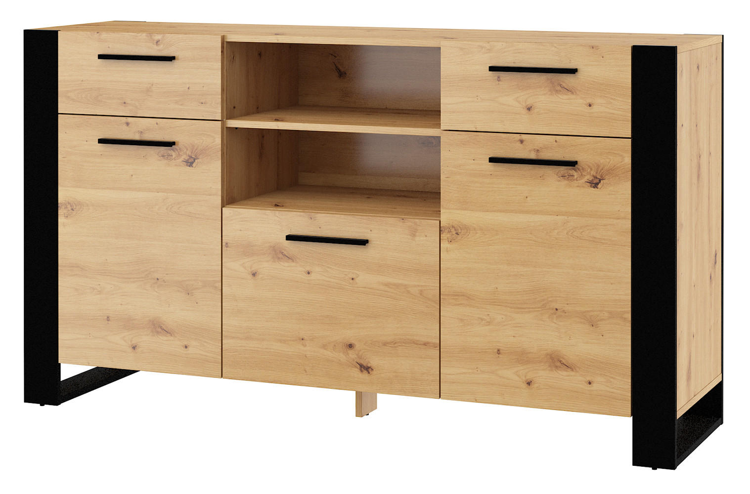 KOMMODE Artisann 155/87/45 - Eiche Artisan, Holzwerkstoff (155/87/45cm) - RAUMHIRSCH FURNITURE