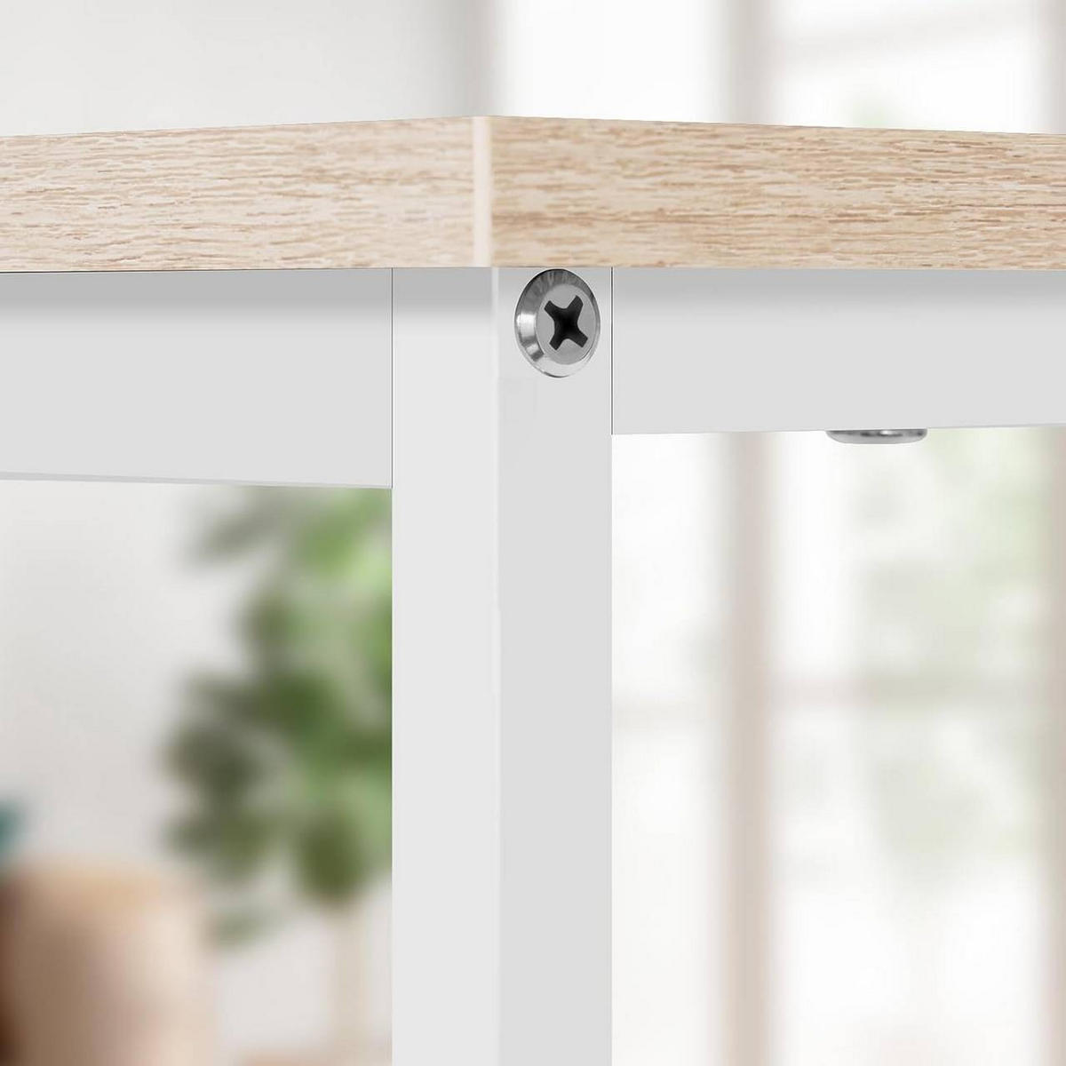 SCHREIBTISCH 100x50x75 cm, Helle Eiche - Eichefarben, Holzwerkstoff/Metall (50/100/75cm) - Woltu