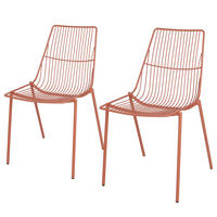 STAPELSTUHL (2er-Set) Jill - Rot, Metall (48/80/55cm) - Butlers