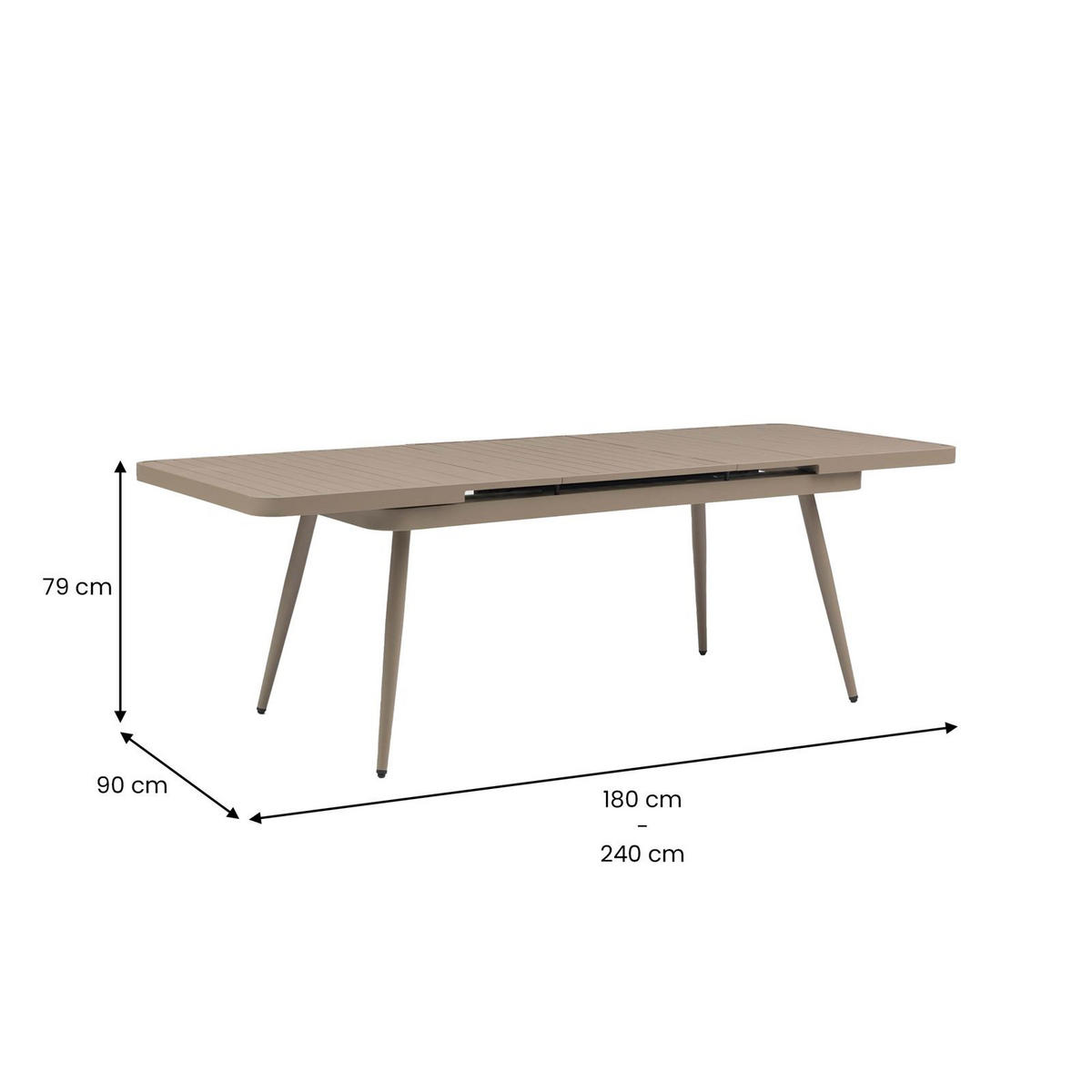 GARTENMÖBEL SET SUNNY 9er Set braun - Braun, Metall - IDIMEX