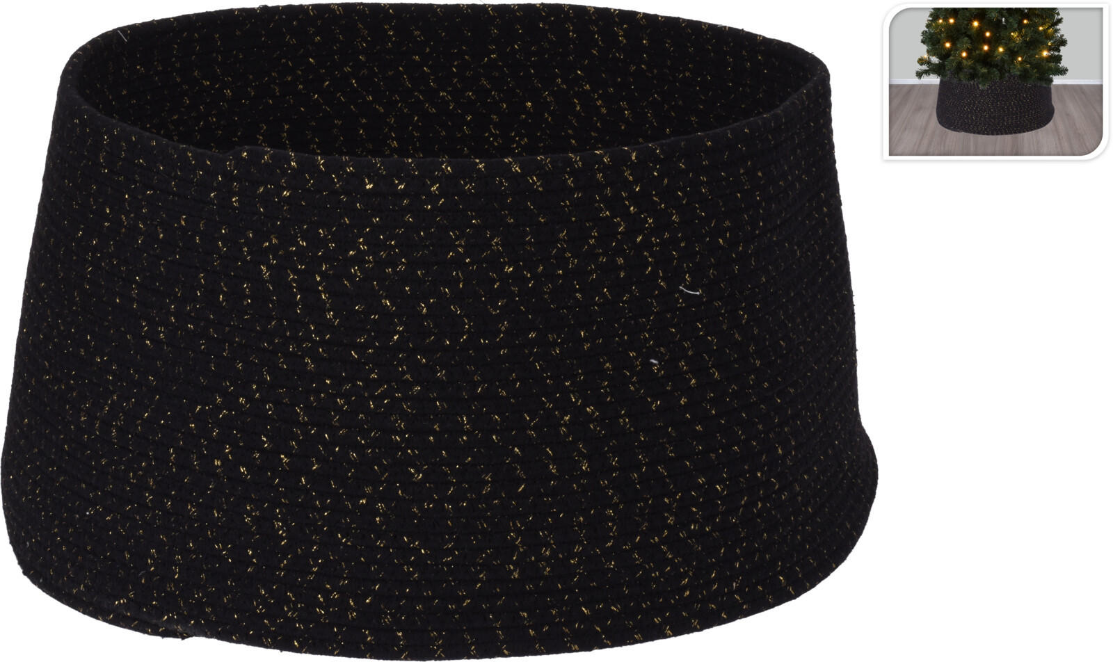 HÜLLE für Christbaumständer Basic Schwarz 30/30/1 cm Textilien - Schwarz, Textil (1cm) - Mondex