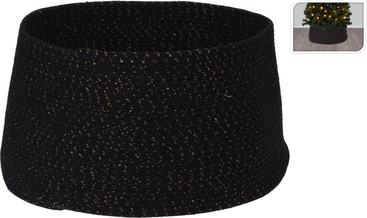 HÜLLE für Christbaumständer Basic Schwarz 30/30/1 cm Textilien - Schwarz, Textil (1cm) - Mondex