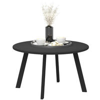 BEISTELLTISCH aus Metall Rund - Schwarz, Metall (70/70/42cm) - Outsunny
