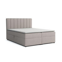 BOXBETT VIKA 120/200 in Stoff Beige H3 - Beige, Holz/Holzwerkstoff (120/200cm) - Deine Möbel 24