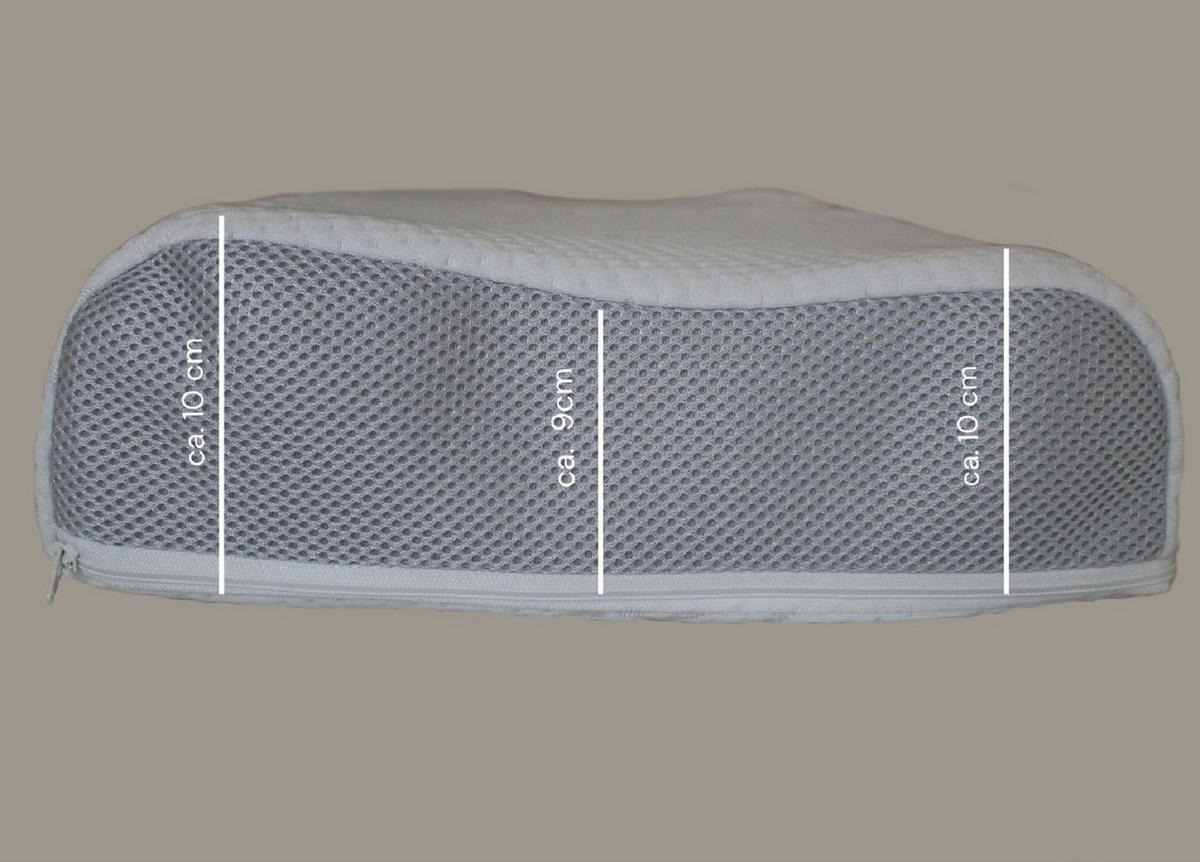 NACKENSTÜTZKISSEN Beasleep IV Würfelschnitt - Weiß, Textil (34/65cm) - Bonvionn