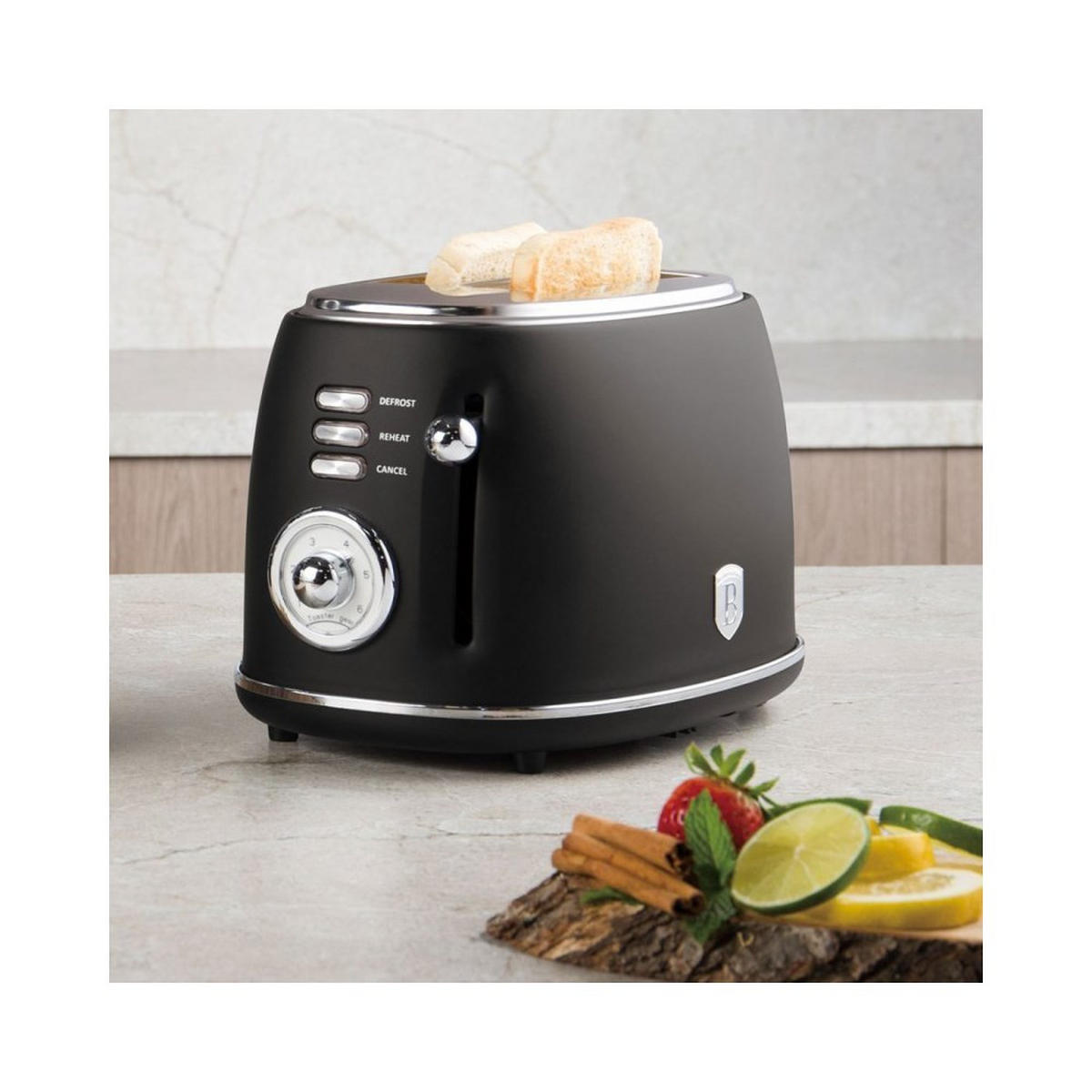 TOASTER Schwarz 30/15/20 cm BH9642 - Schwarz, Kunststoff (15/20/30cm) - Berlinger Haus
