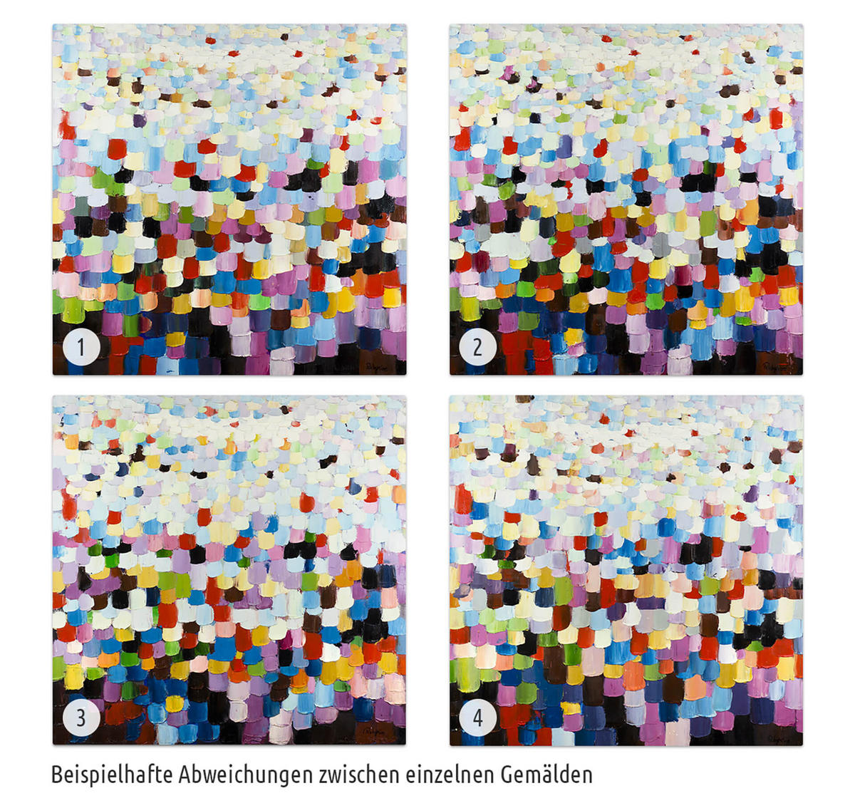 ÖLGEMÄLDE 80/80 cm - Multicolor, Holz/Textil (80/80cm) - KUNSTLOFT
