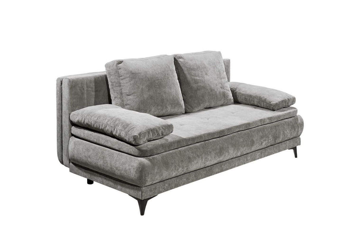 SCHLAFSOFA mit Bettkasten und Schlaffunktion - Kaschmir/Titanfarben, Holz/Kunststoff (210/96/106cm) - ed exciting design