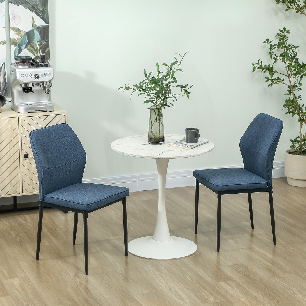 STÜHLE Blau 2 Stück - Blau, Naturmaterialien (45/86/57cm) - GiPP