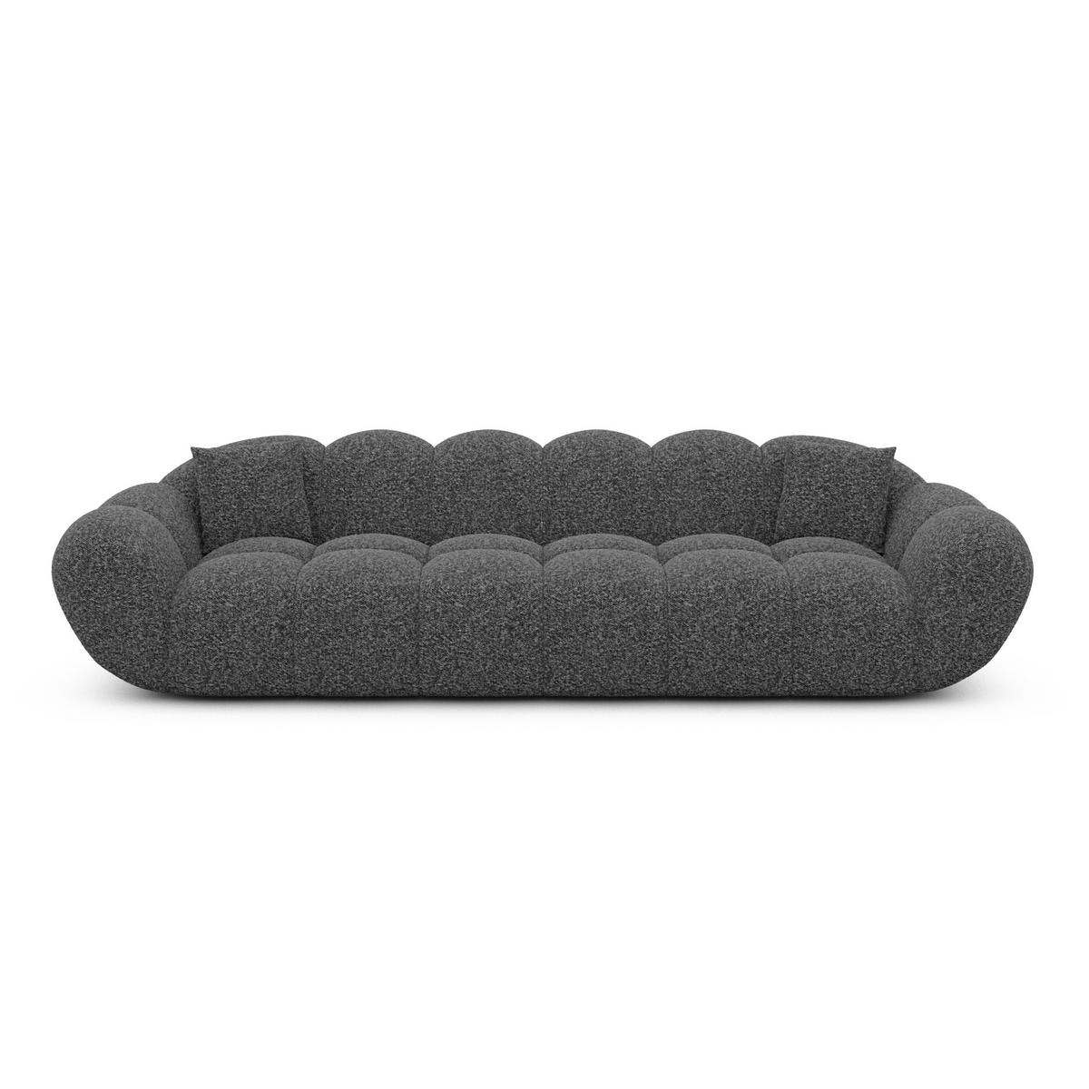 4-SITZER-SOFA Liva Graphit Bouclé - Graphitfarben, Textil (265/70/93cm) - VAROYAL
