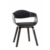 BESUCHERSTUHL LONDON Stoff 73x49x46 cm Grau/Dunkelgrau Stoff - Dunkelgrau, Holz/Textil (49/73/46cm) - DELUKE