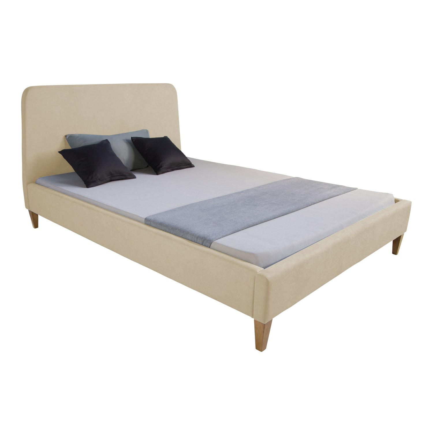 POLSTERBETT mit Lattenrost 140/200 cm in Beige - Beige, Textil (140/200cm) - Homestyle4u