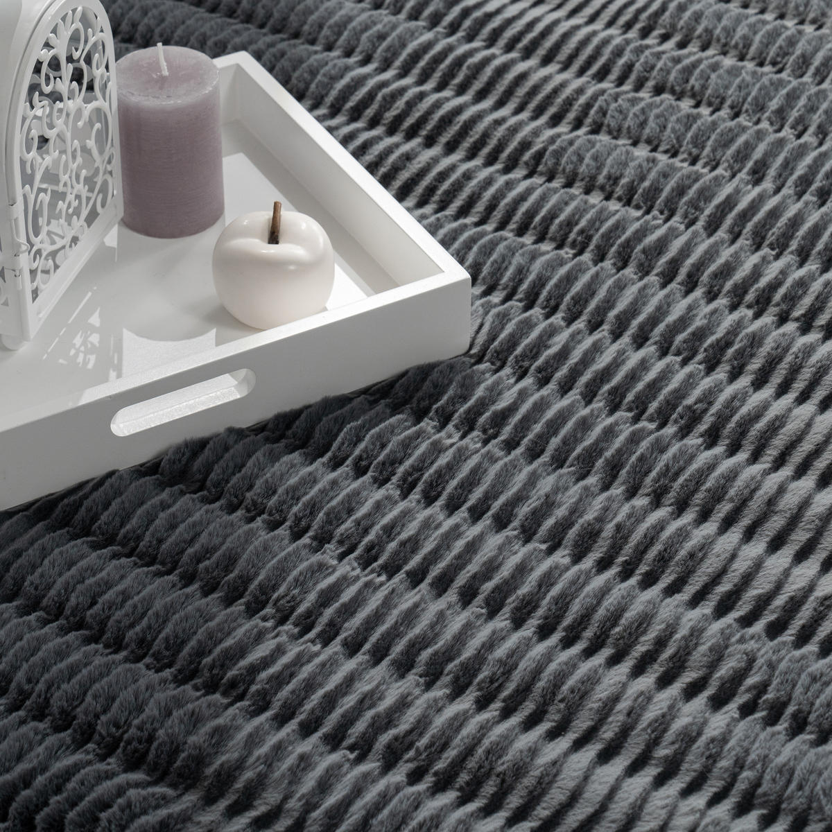 HOCHFLORTEPPICH 200/280 cm Arnheim 743 - Anthrazit, Textil (200/280cm) - Paco Home