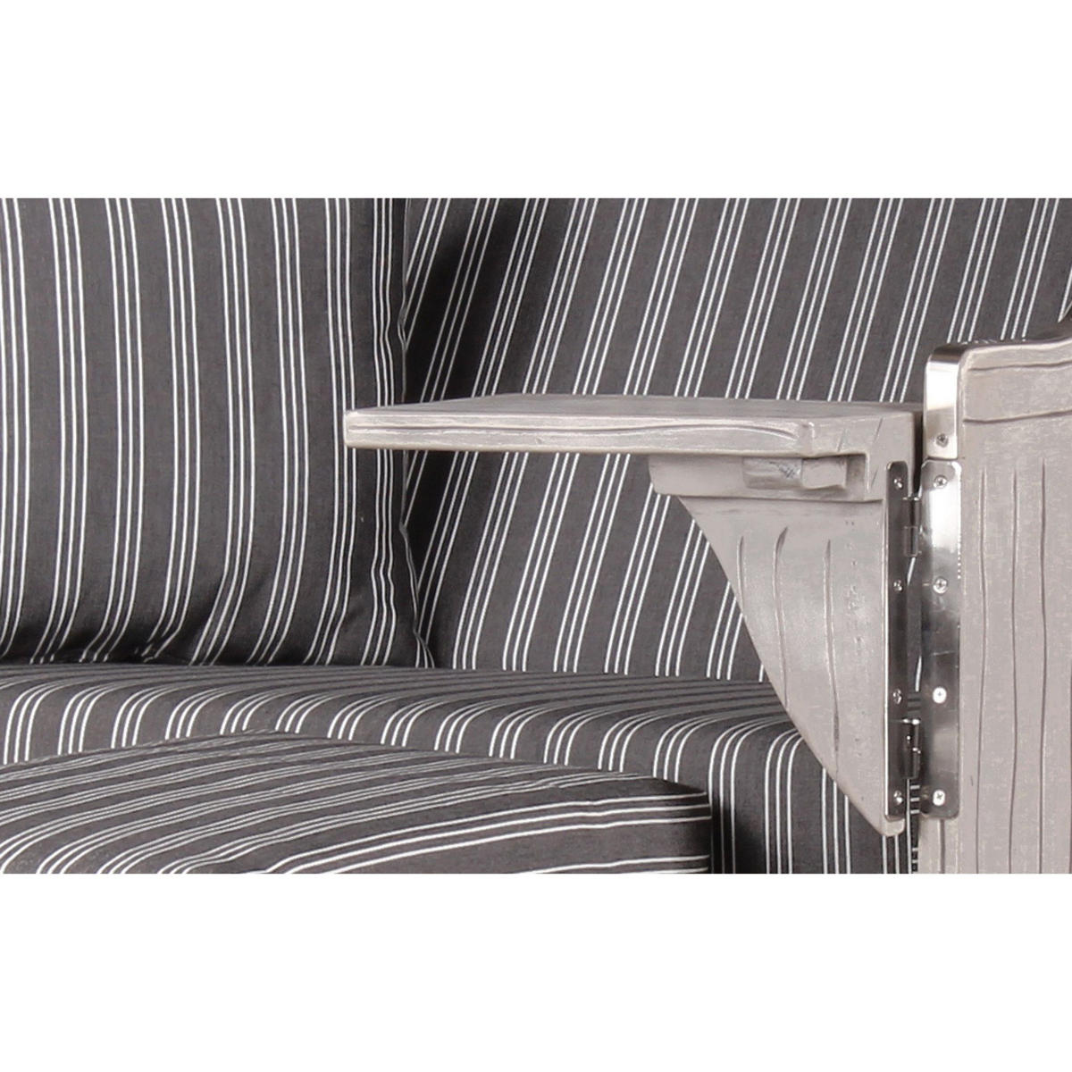 STRANDKORB Düne Koboo Grau Bullaugen - Braun/Grau, Metall (125/170/80cm) - Mr. Deko