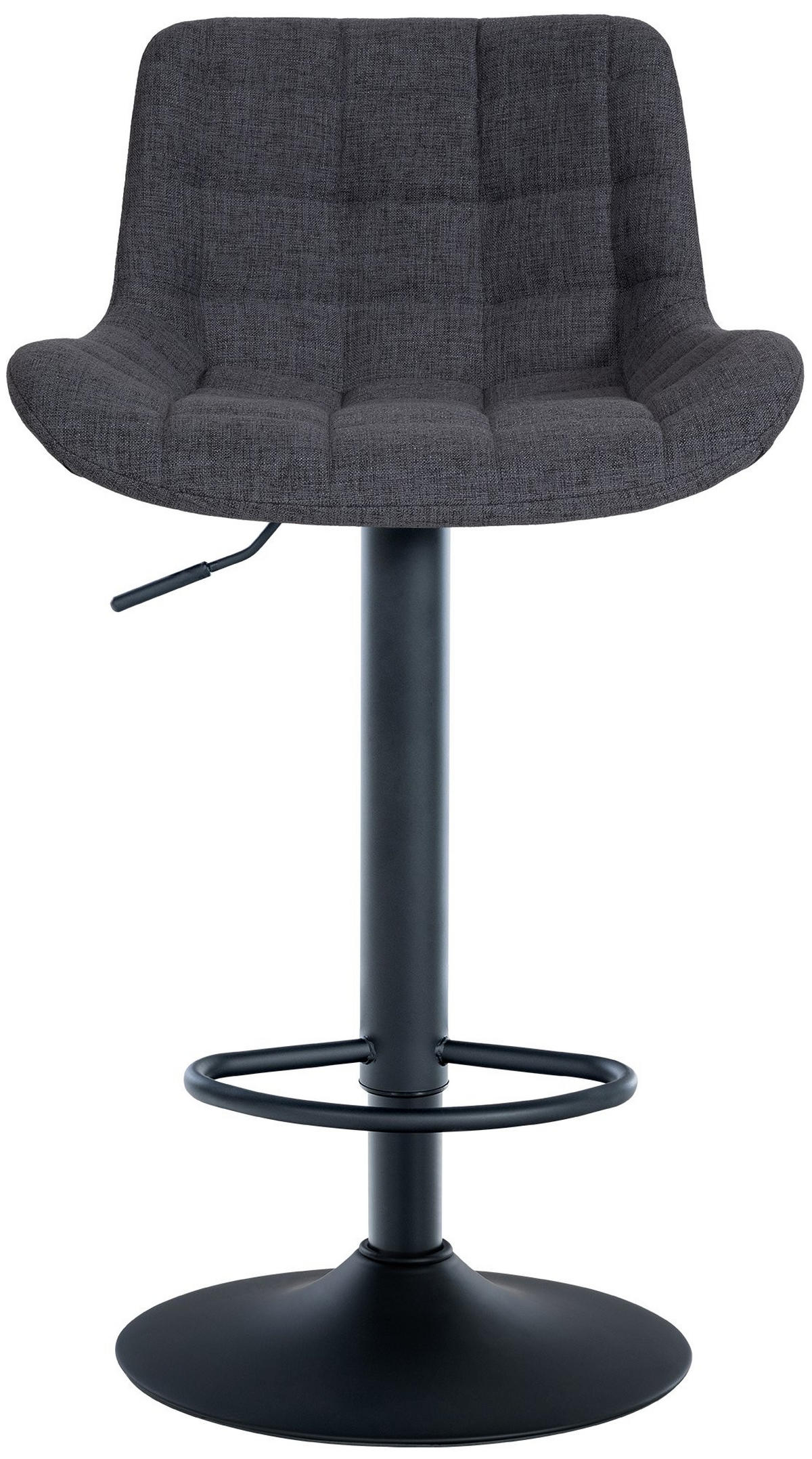 BARHOCKER Stoff schwarz - Schwarz, Textil/Metall (48/81/54cm) - CLP