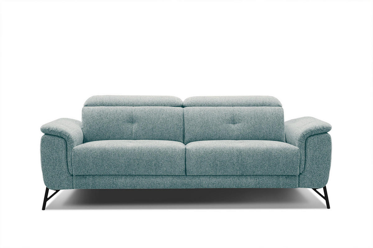 SOFA AVENA 3-Sitzer, mintgrün - Mintgrün, Holzwerkstoff/Textil (204/80/108cm) - Courtois Laville