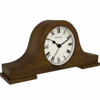 TISCHUHR Holz Vintage GOSLAR Retro Tisch Uhr, walnuss braun - Walnussfarben, Glas/Holz (33/15/5cm) - Holzwerk