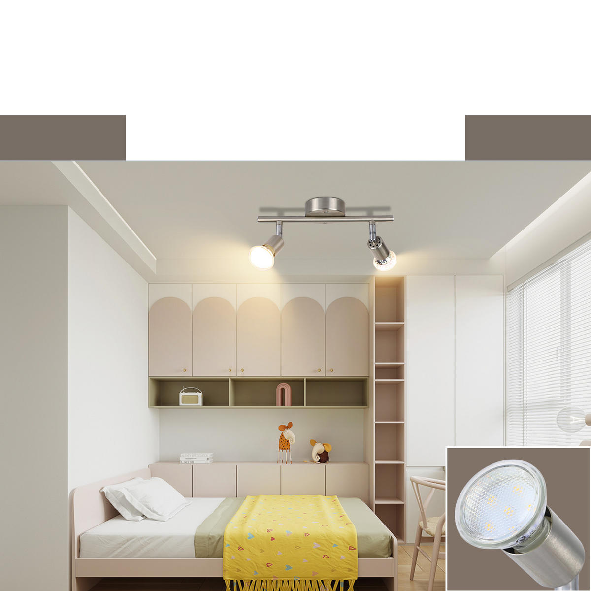 DECKENSTRAHLER Luminelle 15/8/26 cm - Silberfarben, Metall (26/15/8cm) - ZMH