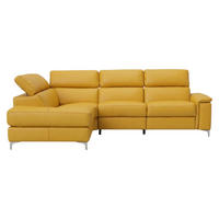 ECKSOFA Avenger Echtleder Senfgelb - Gelb, Leder/Metall (224/81/271cm)
