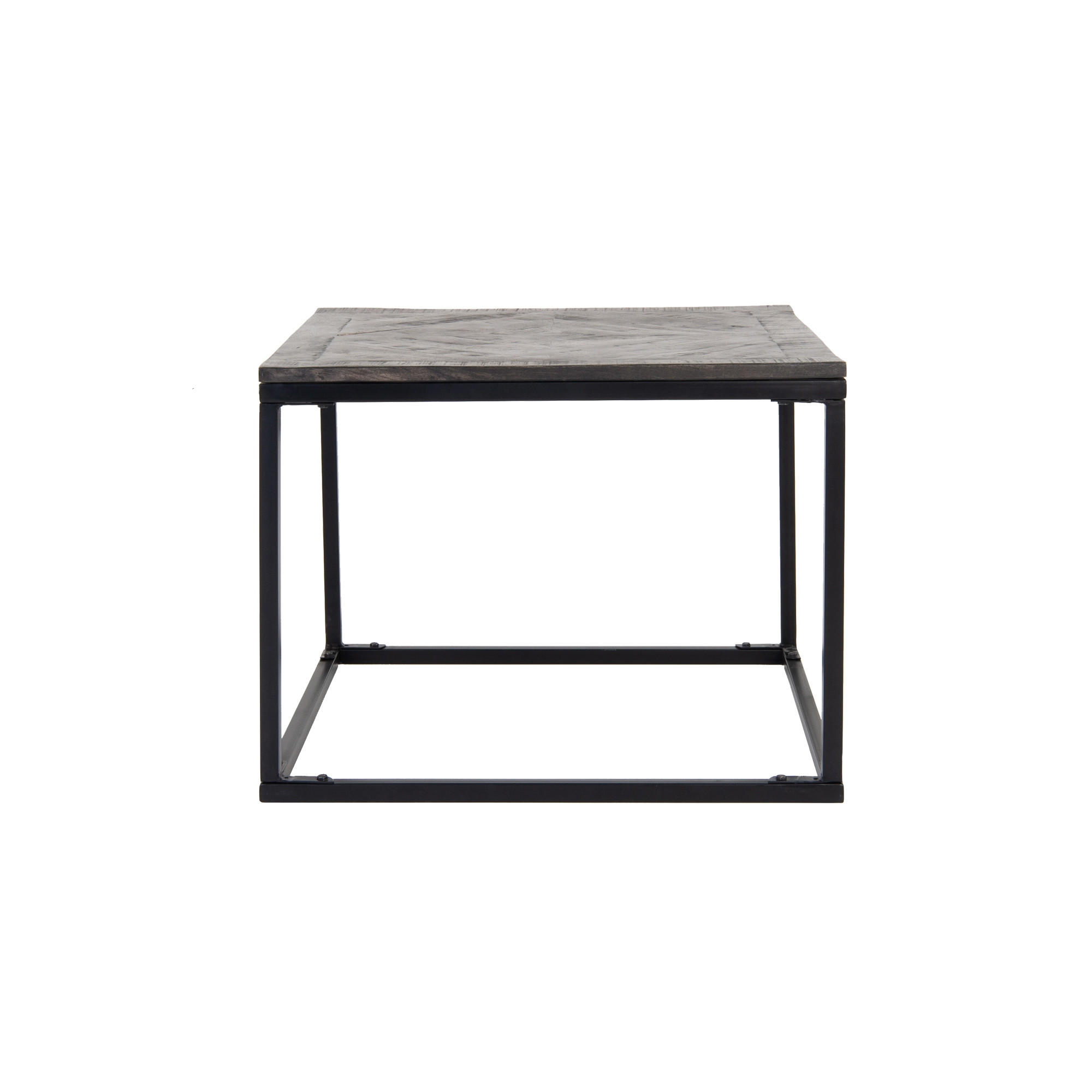 WOMO-DESIGN ODKLÁDACÍ STOLEK 60 x 60 cm, šedý, z masivního mangového dřeva