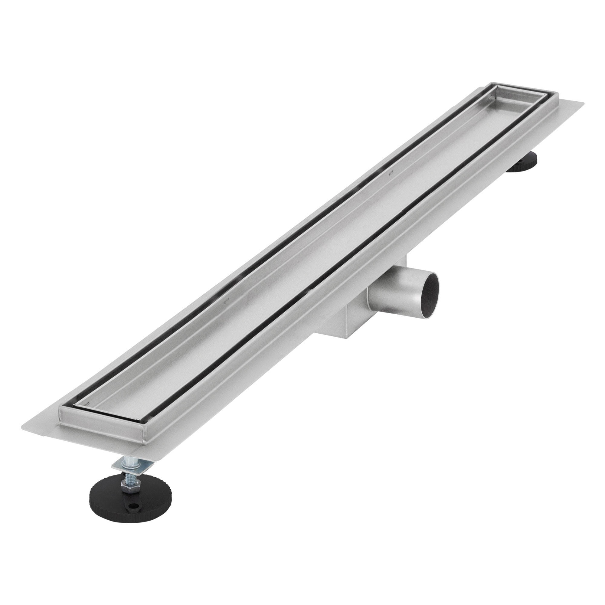 DUSCHRINNE 80cm - Silberfarben, Metall (13.9/7.8/84cm) - LuxeBath