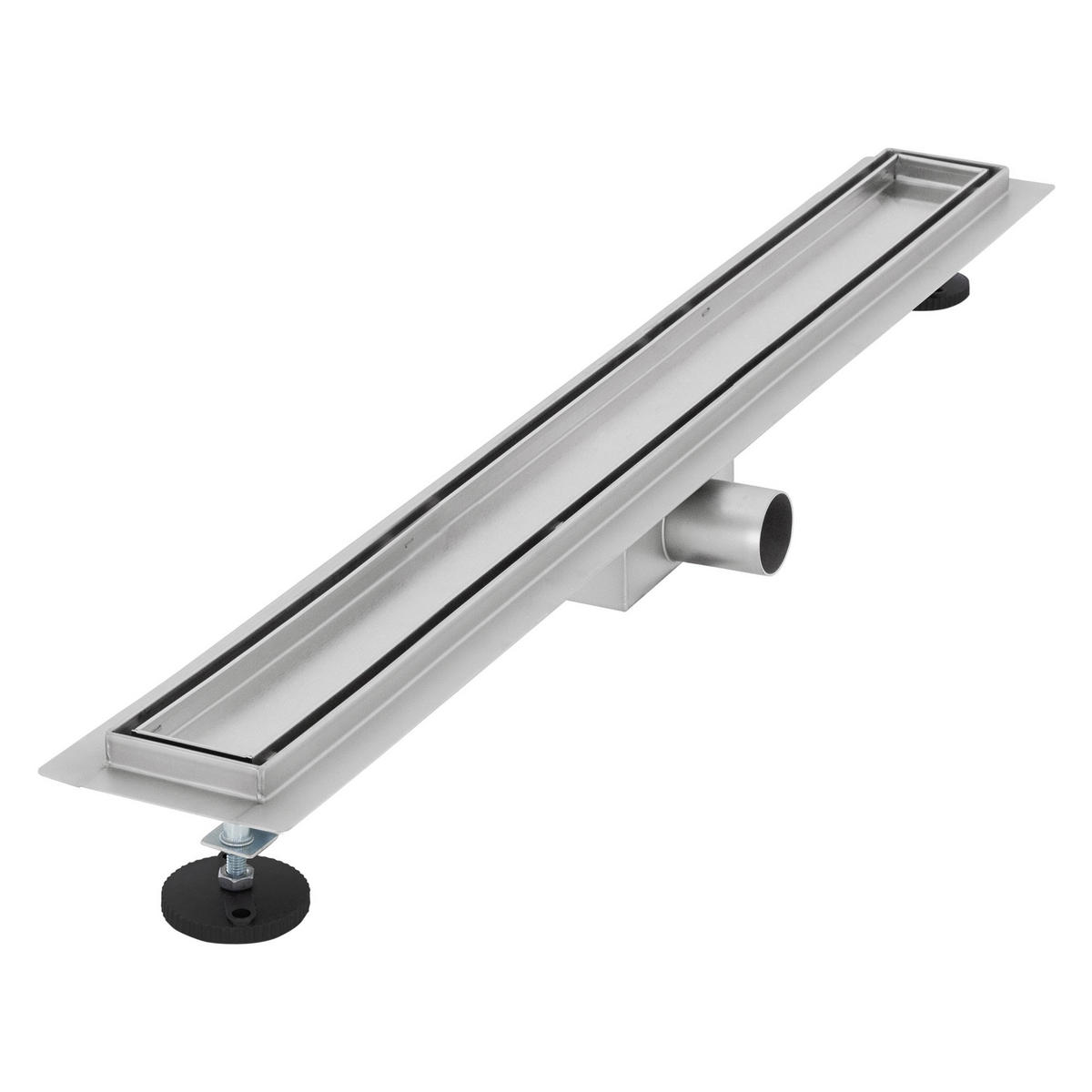 DUSCHRINNE 80cm - Silberfarben, Metall (13.9/7.8/84cm) - LuxeBath