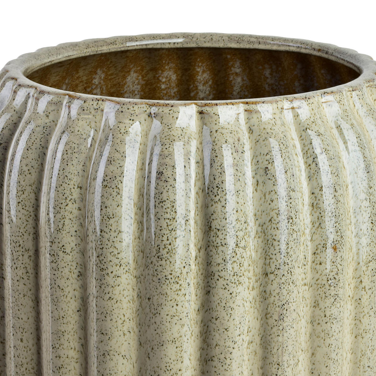 BLUMENTOPF Neva 2er Set Beige 40/40/44 cm Keramik - Beige, Keramik (40/44/40cm) - Mondex