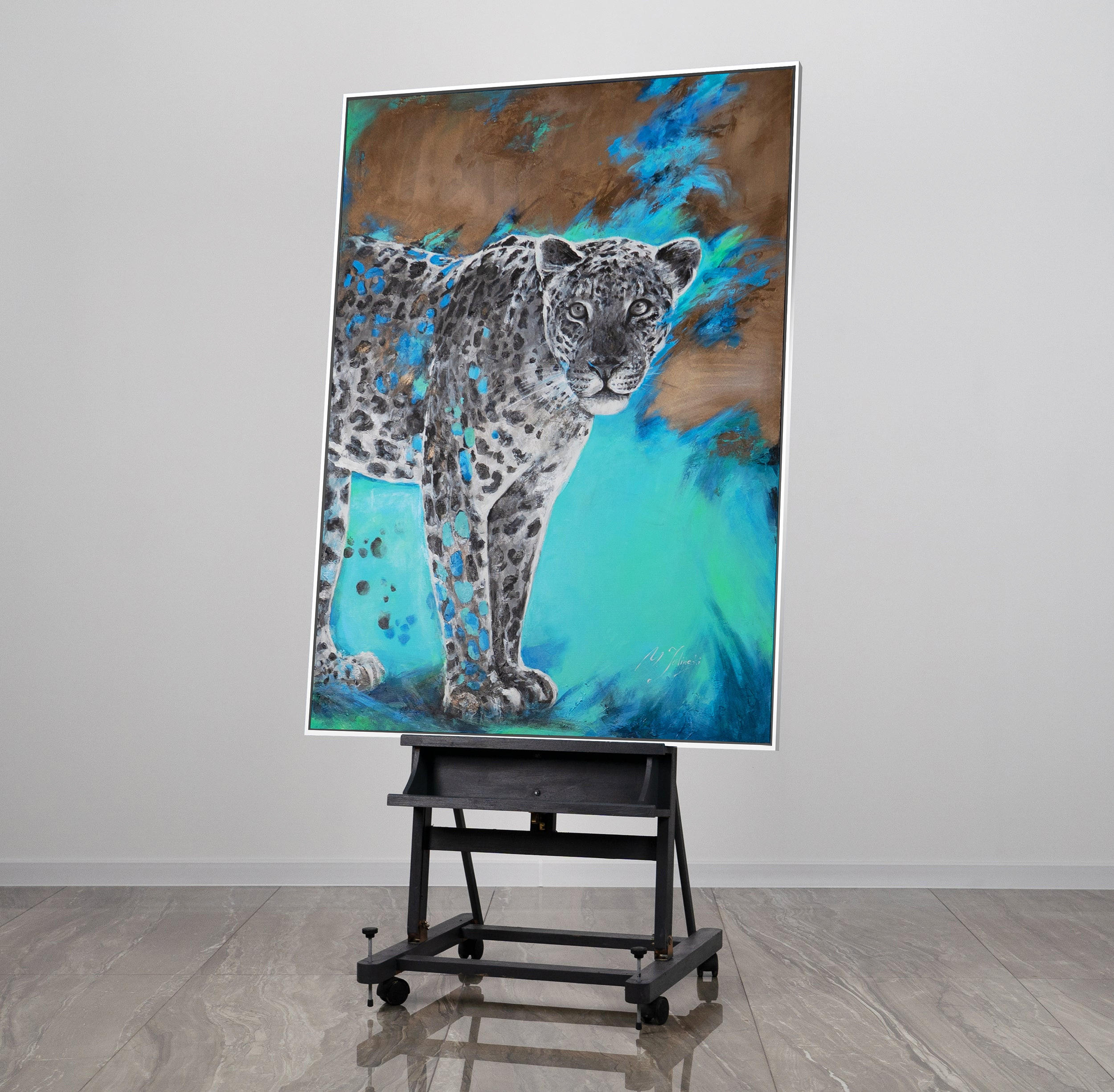 GEMÄLDE Geschick und Stärke Schattenfugenrahmen Weiß 120x80 cm - Weiß, Holz (120/80cm) - YS-art gallery