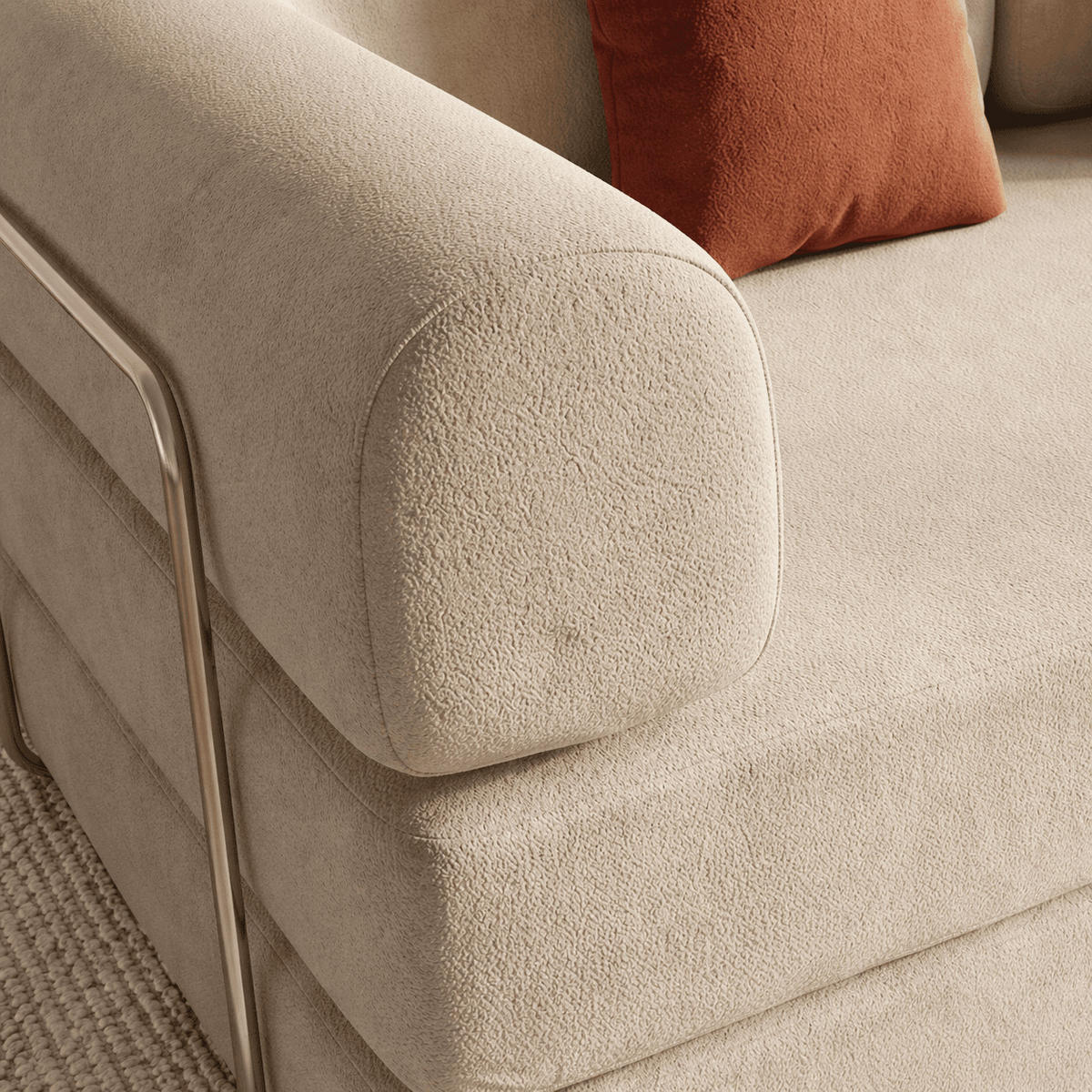SCHLAFSOFA Kaia Sand Braun - Sandfarben, Textil (180/70/100cm) - COCO Living