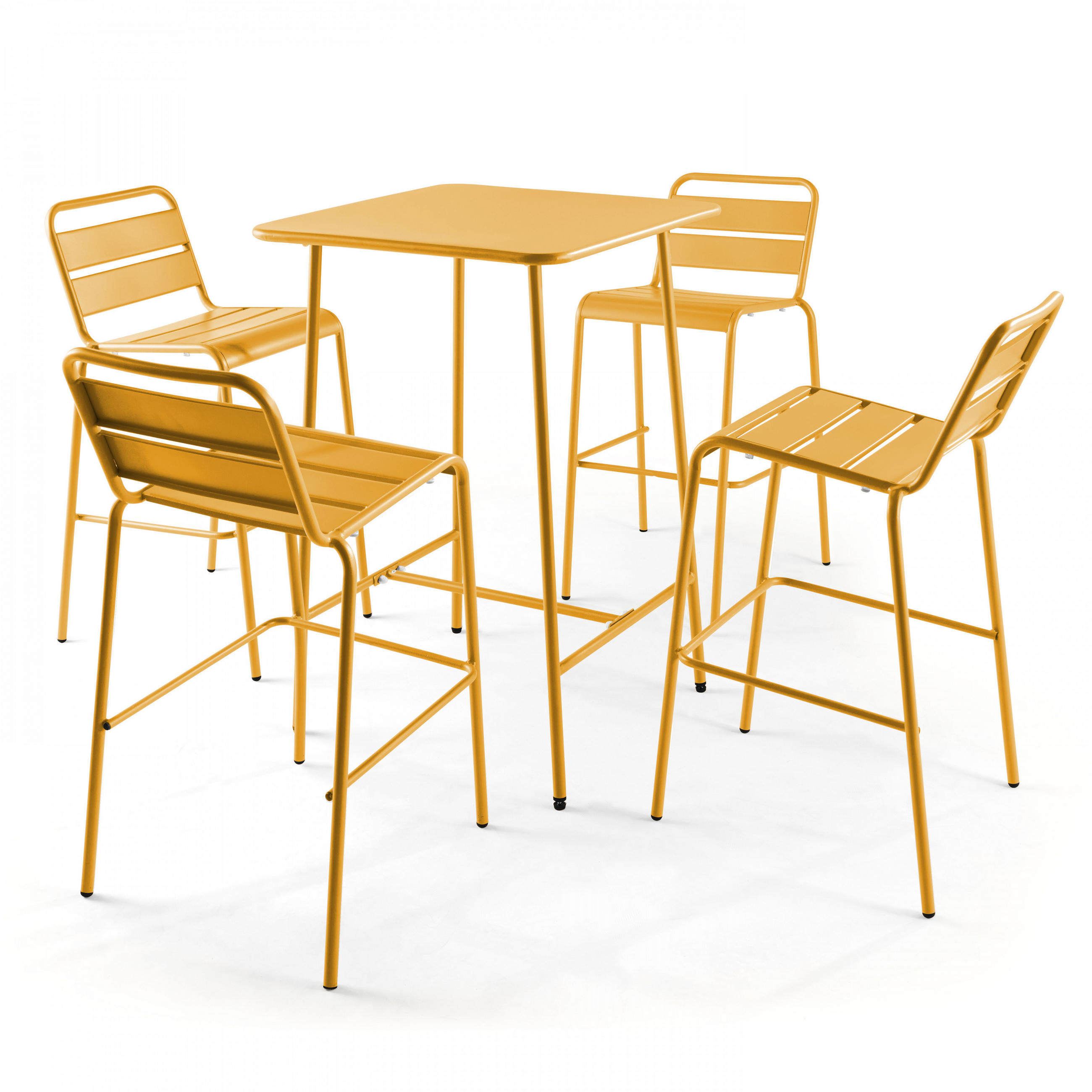 GARTENSET 5-tlg., Gelb - Gelb, Metall - Oviala