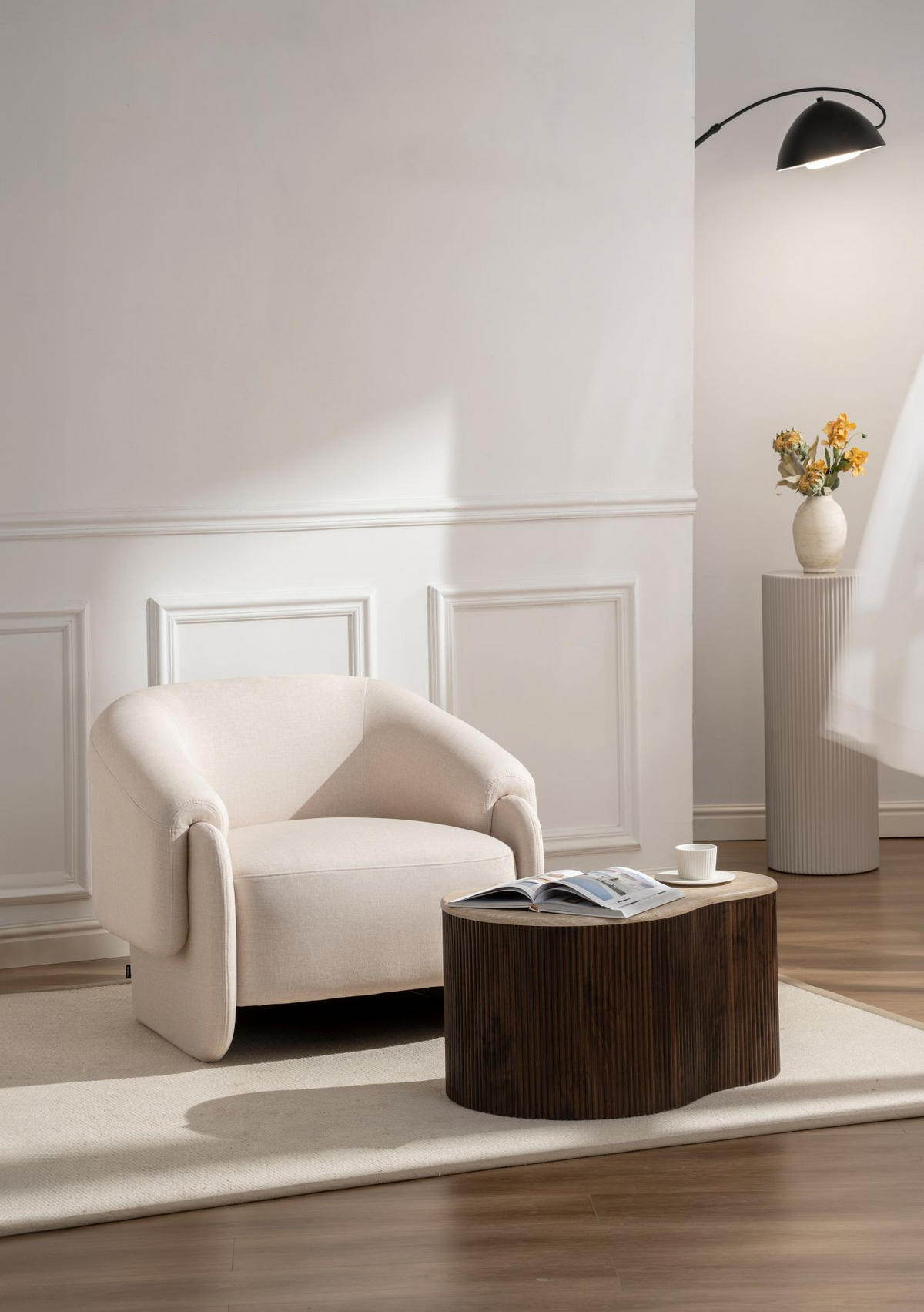 RELAXSESSEL Balisty Creme - Creme, Textil (90/71/83.5cm) - Selsey