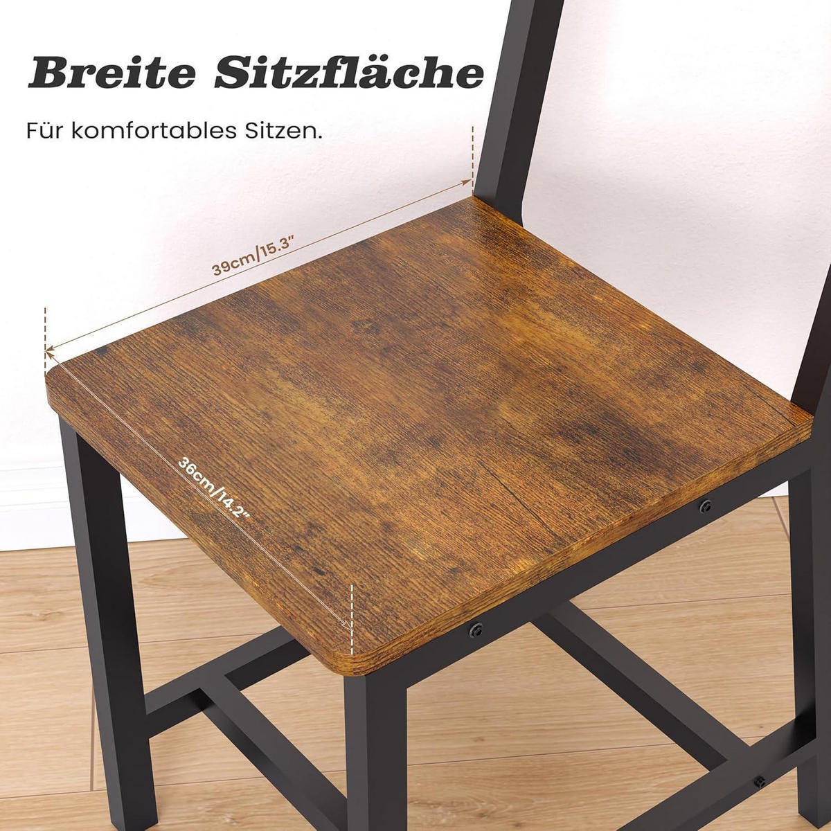 ESSZIMMERSTÜHLE 6er Set Vintage Braun - Braun, Metall (36/88/39cm)