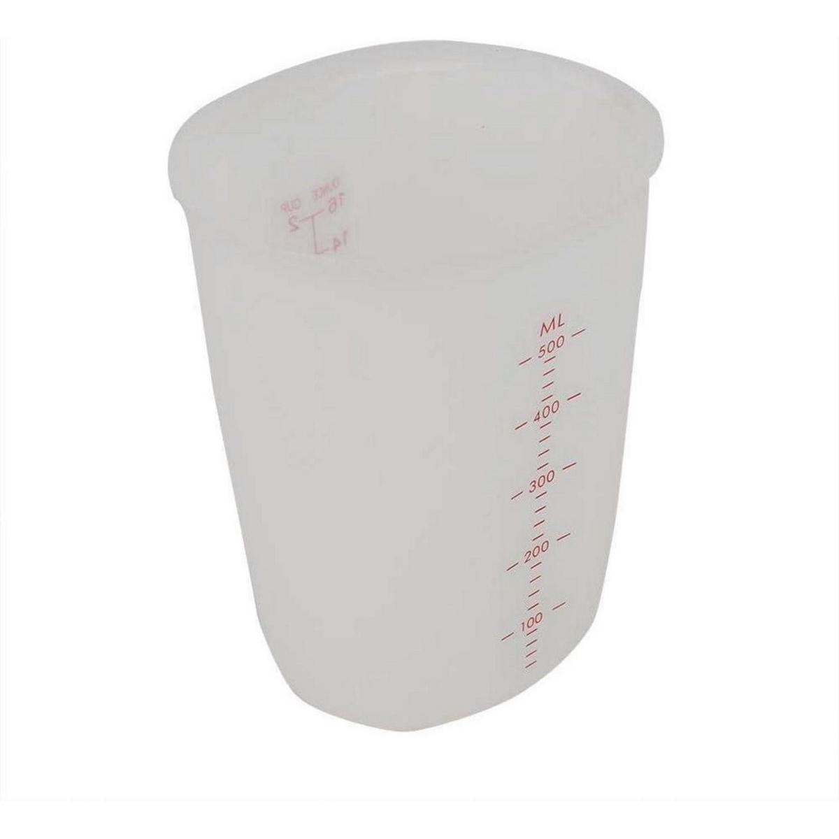 MESSBECHER Silikon 500 ml - Transparent, Kunststoff (0.5L)