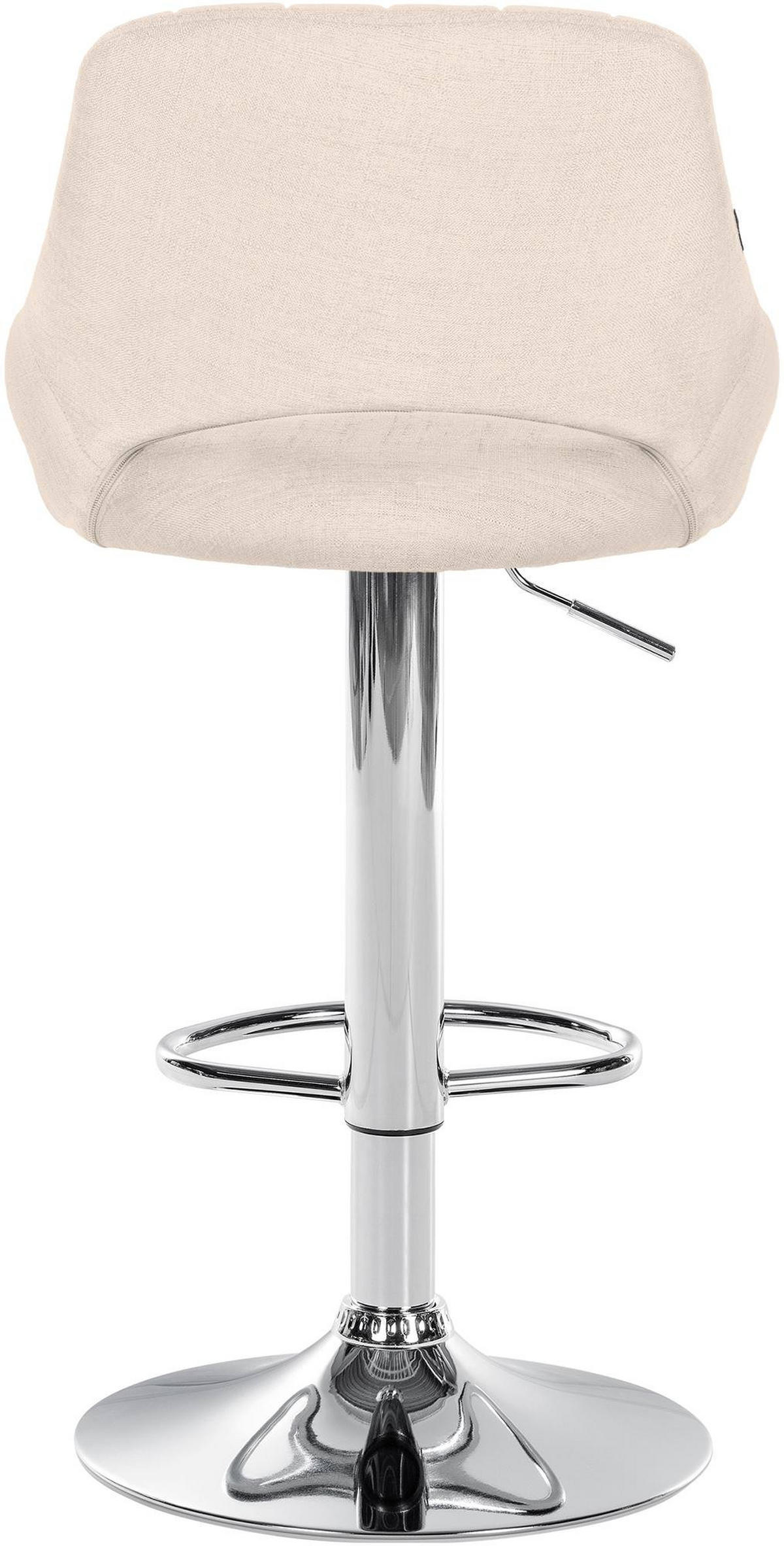 BARHOCKER Stoff Creme - Chromfarben/Creme, Textil/Metall (46.5/85/48cm) - CLP