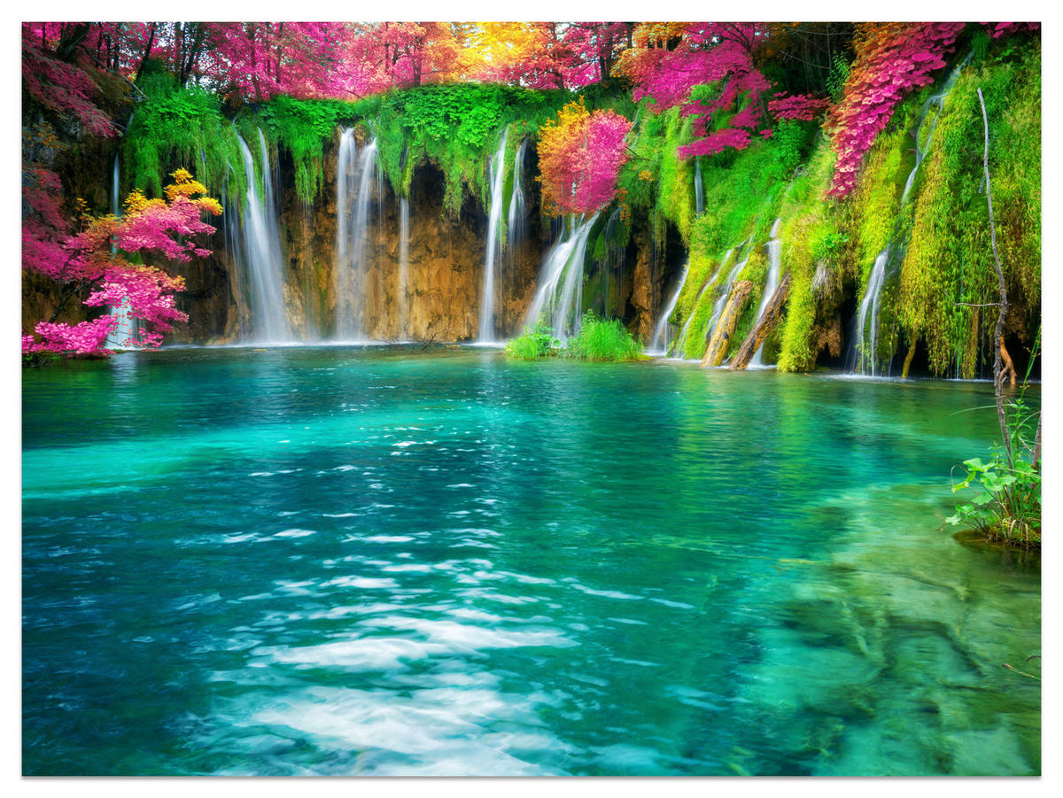 #REF! - zelená/ružová, papier (100/70cm) - Muralo