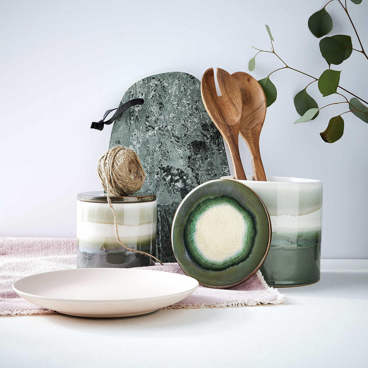 SALATBESTECK (4er Set) Pure Kitchen - Braun, Holz (1cm) - Butlers