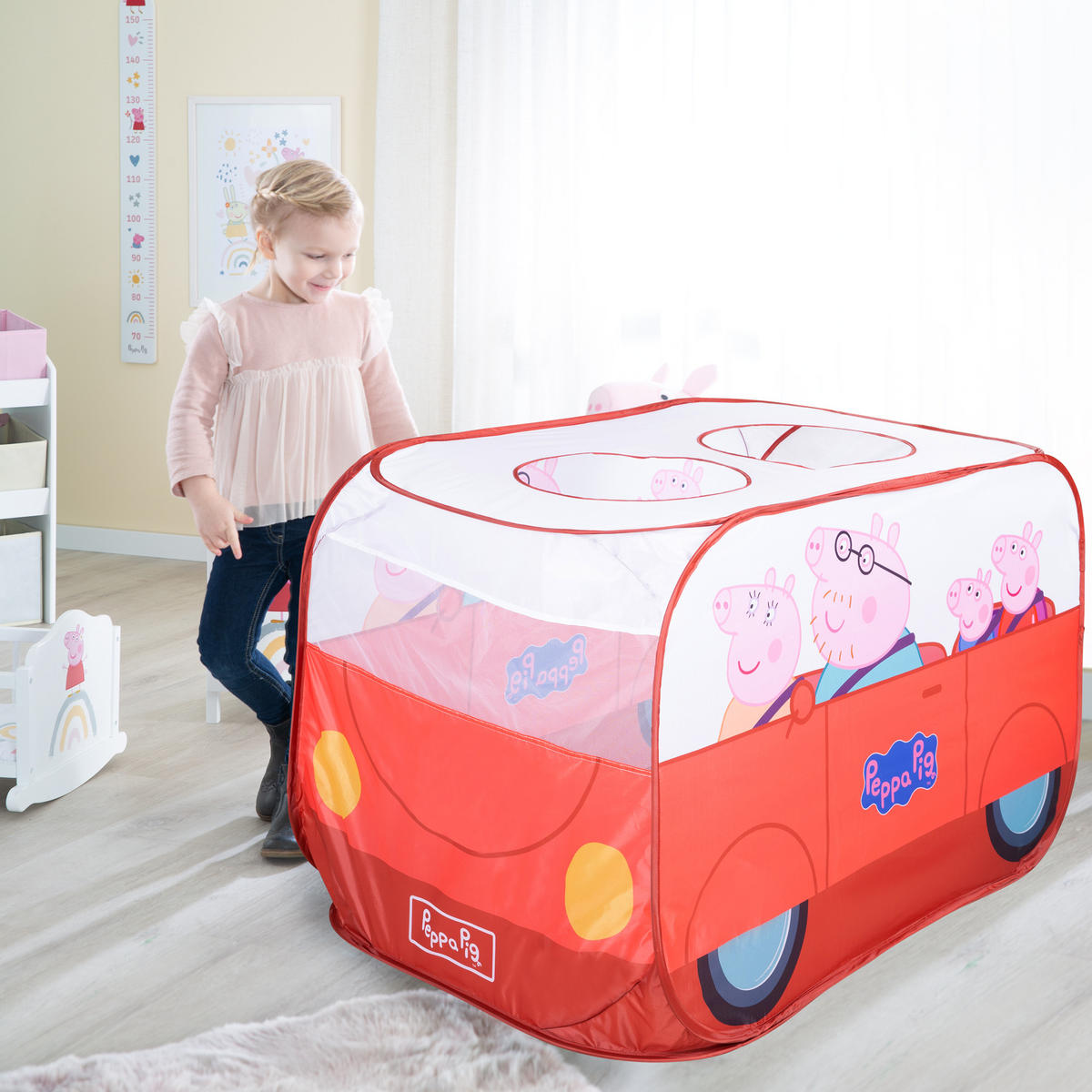 POP-UP-SPIELZELT Peppa Pig - Rot, Textil (75/120cm) - Roba