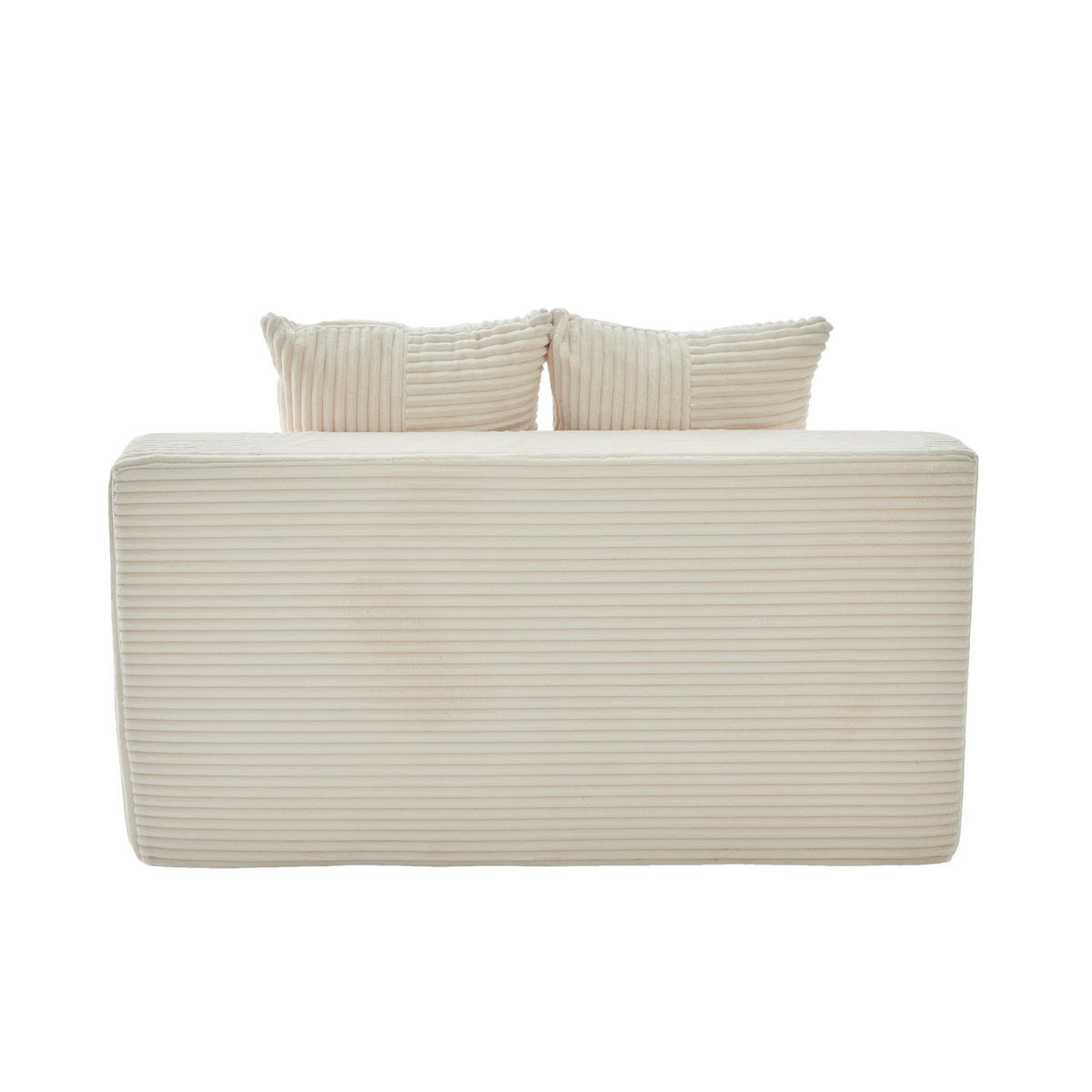 SCHLAFSOFA 2-in-1 mit Hocker, 2 Kissen und Becherhalter, DE-42913, Beige - Beige, Textil (133/64/87cm) - ComfortXL