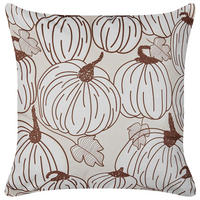 DEKOKISSEN Beige 45/45 cm Gourd - Beige, Textil (45/45cm) - Beliani
