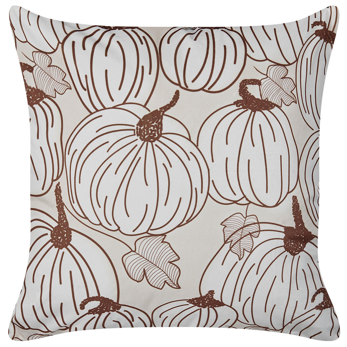 DEKOKISSEN 2er-Set Beige 45/45 cm Gourd - Beige, Textil (45/45cm) - Beliani