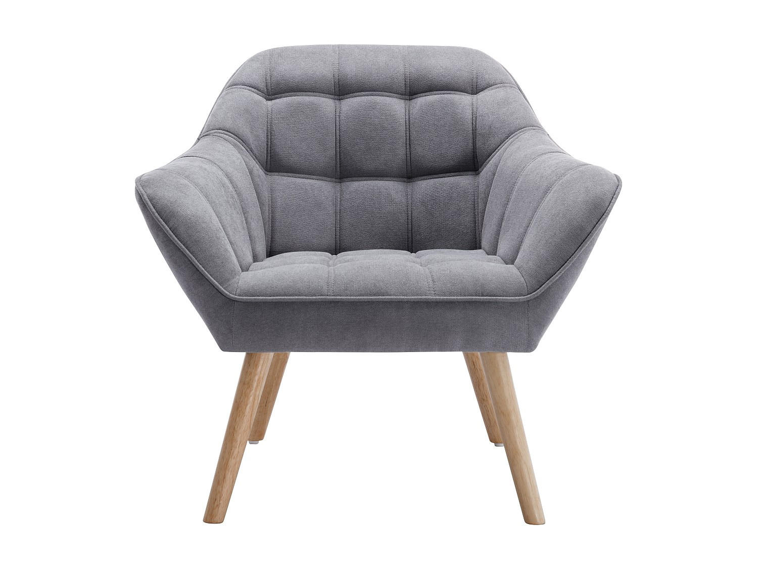 SESSEL mit gerader Rückenlehne - 1 Person - Stoff - Grau - - Grau, Textil (82/77/73cm) - Vente-Unique