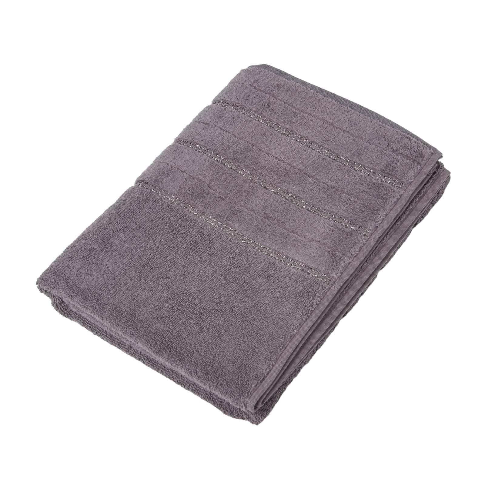 DUSCHTUCH Sparkle grau 70/130 cm - Grau, Textil (70/130cm) - Homescapes